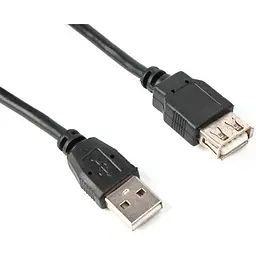 Кабель - подовжувач Maxxter USB - USB 2.0 (AM to AF) мама - тато 1.8 м чорний (U-AMAF-6)