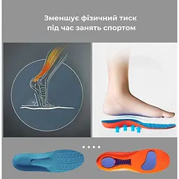 Спортивні устілки амортизуючі ортопедичні для взуття (41-42) - мініатюра 7