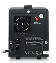Стабілізатор напруги Real-EL Stab Energy-500 Black 400 Вт (EL122400011) - мініатюра 4