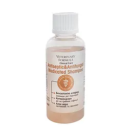 Шампунь для собак та кішок Veterinary Formula Clinical Care Antiseptic&Antifungal Антисептичний та протигрибковий з хлоридом бензетонію та кетоконазолом 50 мл
