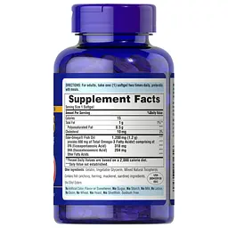 Жирні кислоти Puritan's Pride Double Strength Omega-3 Fish Oil 1200 mg 90 капсул - мініатюра 2