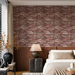 Самоклеюча 3D панель Sticker Wall SW-00001319 Під камінь червоний піщаник 700x770x3мм - мініатюра 5