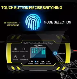 Зарядное устройство импульсное для аккумулятора ANHTCZYX ZYXJ30 12V/24V 4-8Ah (MF,WET,AGM,GEL) - мініатюра 3