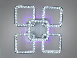Люстра стельова LED Diasha 2205/4+1BK, 80W, 3200K-6500K, чорний метал, сучасний стиль для дому - мініатюра 2