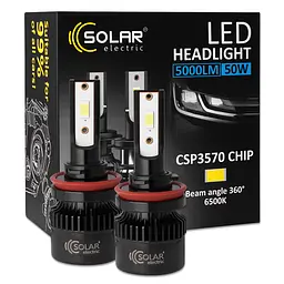 Автолампа Solar LED H8-H11-H16 12/24V 50W 5000Lm 6500K CSP3570(8511S2)