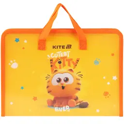 Папка - портфель Kite на блискавці A4 Garfield, 1 відділення (GF25-202)
