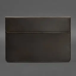 Шкіряний чохол-конверт BlankNote на магнітах для MacBook 14 Темно-коричневий Crazy Horse - мініатюра 4
