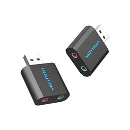 Звукова плата Vention Audio USB 2х3,5mm jack Metal (VAB-S17-B) - мініатюра 3