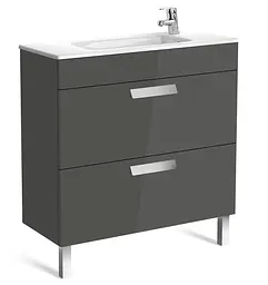 Тумба з умивальником Roca Debba 80 см антрацит A855907153 - мініатюра 2