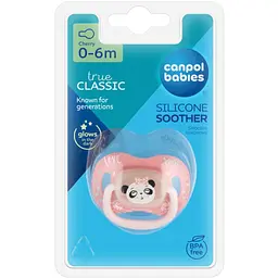 Пустушка Canpol babies Exotic Animals силіконова кругла 0-6 міс. панда (34/933_panda) - мініатюра 3