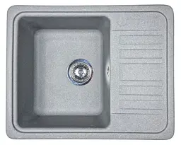 Кухонна мийка Adamant SMALL світло-сіра 570x455x180 мм, з крилом 57 см