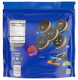 Печиво Oreo Halloween Green and Orange Creme Chocolate Sandwich Cookies 650г - мініатюра 2