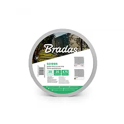 Стрічка огороджувальна Bradas 4,75 см х 35 м 450 г/м2 світло-сірий + 20 затискачів TOB45047535LGYL
