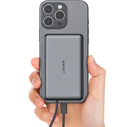УМБ Acefast Magnetic Wireless 10000mAh 22.5W PD,QC 3.0 USB-C In/Out, QI 15W M18 Black - мініатюра 6