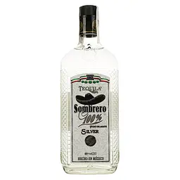 Текіла Sombrero Silver 100% Agave, 38%, 0,7 л