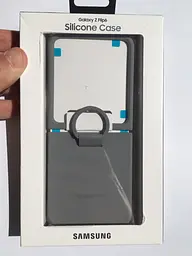 Оригінальний силіконовий чохол з кільцем Silicone Case для Samsung Galaxy Z Flip6/Flip7 FE/Flip5 Gray EF-PF741TJEGUA - мініатюра 1