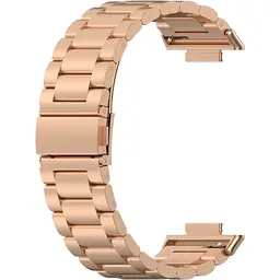 Ремінець DK для Huawei Watch Fit 2 Metal Fitlink Steel Watch Band (рожеве золото)