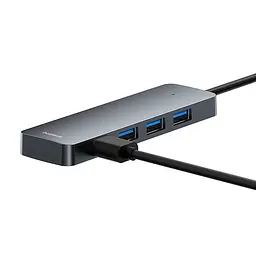 USB-хаб Baseus UltraJoy Series 4in1 USB-A to USB 3.0 15cm Gray (B0005280B811-00) - мініатюра 4