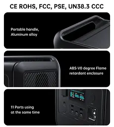 Зарядна станція Choetech BS060 800Вт (512Вт/г) AC,LiFePo4,MPPT, UPS, USB-C PD100 Вт - мініатюра 5