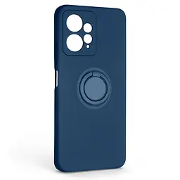 Силиконовый чехол для Xiaomi Redmi Note 12 4G, Icon Ring, синий, панель-накладка, с кольцом-подставкой на 360°, противоударный, возможность использования магнитных держателей, ArmorStandart (ARM68805)