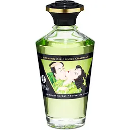 Зігрівальна масажна олія Shunga Aphrodisiac Midnight Sorbet, 100 мл - мініатюра 3