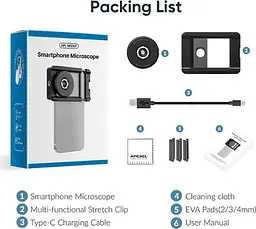 Мікроскоп для телефону Apexel MS009 HD Portable 100X Smartphone Microscope (APL-MS009) [84364] - мініатюра 8
