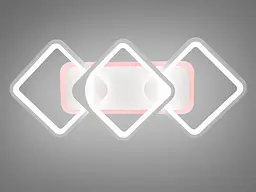 Світлодіодна люстра квадрати з пультом 8060/2+1WH LED 3 - мініатюра 2