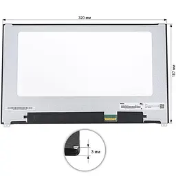 Матриця 14.0 N140HCE-G52 (1920*1080 30pin(eDP IPS) LED SLIM(без дод. панелі) матова роз'єм праворуч знизу th=2.8mm) для - мініатюра 2