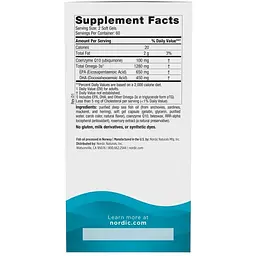 Омега 3 + Коэнзим Q10 Nordic Naturals Ultimate Omega + CoQ10 1000 мг 120 капсул - мініатюра 2