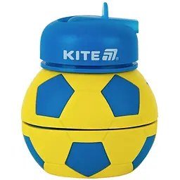 Силіконова пляшка для води Kite 550 мл синьо-жовта (K26-1272-2)
