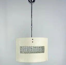 Оригінальний світильник з екошкірою та кришталевими камінчиками Line.F S 006/2 WT - мініатюра 5