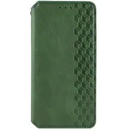 Шкіряний чохол-книжка Getman Cubic (PU) для Motorola Edge 70 Fusion / 70 Fusion+ Зелений