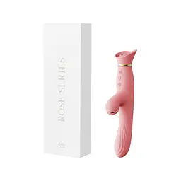 Вібратор з підігрівом та вакуумною стимуляцією клітора Zalo - ROSE Vibrator Strawberry Pink - мініатюра 9