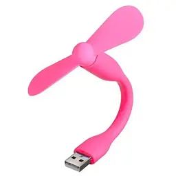 Вентилятор мобільний USB рожевий