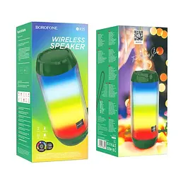 Акустична система Borofone BR25 Crazy sound colorful luminous темно зелена - мініатюра 3