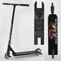 Самокат трюковий Best Scooter 69х12.5х93 см Чорно-золотистий 000231439 - мініатюра 2