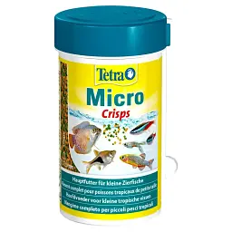 Сухий корм для дрібних акваріумних риб Tetra в чипсах Micro Crisps 100 мл для всіх акваріумних риб