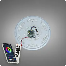 Люстра світлодіодна 517 Dlight RGB з пультом і колонкою 80Вт Білий (02174) - мініатюра 11