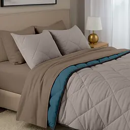 Покривало Cosas TAUPE STONE CS10 200х220 см стьобане двостороннє на ліжко та диван (Blanket_84Quartz_68Sky_kt_119Smoky_200x220) - мініатюра 3