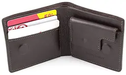 Шкіряне чоловіче портмоне GRANDE PELLE 11х9х2 см acs0027517 - мініатюра 2