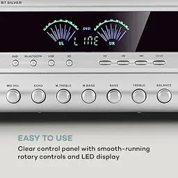 Стерео підсилювач Auna AMP 3800 BT 5.0 Hi-Fi (10036139) - мініатюра 4