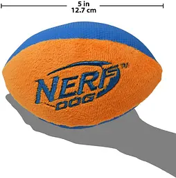 М'який футбольний м'яч для собак Nerf Dog Trackshot з інтерактивною пищалкою і хрустом - мініатюра 5