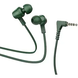 Навушники Hoco M86 Oceanic universal earphones with mic з плоским чорним кабелем - мініатюра 5