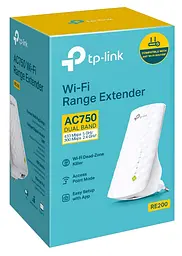 Дводіапазонний підсилювач бездротового сигналу RE200 Wireless AC750 Range Extender TP-Link teh0022646 - мініатюра 3