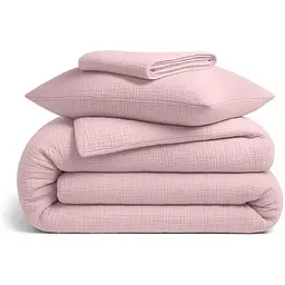 Комплект постільної білизни Cosas Rose CS1 Підлітковий муслін рожевий (Muslin_40Rose_El90-40Rose_155)