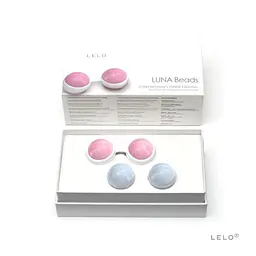 Вагінальні кульки Lelo Luna Beads Mini 3 см рожеві з блакитним - мініатюра 2
