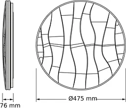 Osram Світильник накладний CEILING PAVO 480мм Round 48Вт 4000K - мініатюра 2