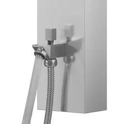 Душова панель Corsan Snake inox LED з виливом S002MSLLEDW, Нержавіюча сталь - мініатюра 2
