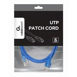 Патч-корд 1.5м UTP cat 6 CCA blue Cablexpert (PP6U-1.5M/B) - мініатюра 2