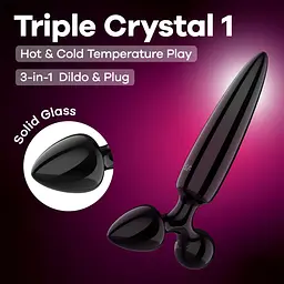 Тристоронній скляний дилдо Satisfyer Triple Crystal 1 - мініатюра 2